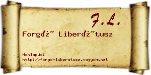 Forgó Liberátusz névjegykártya